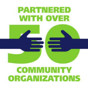 Partnered with over 40 community organizations